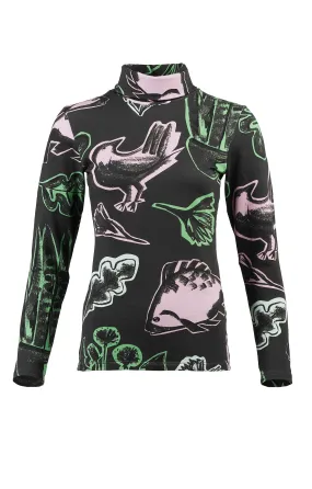 Tarna Turtleneck Top Totem Green