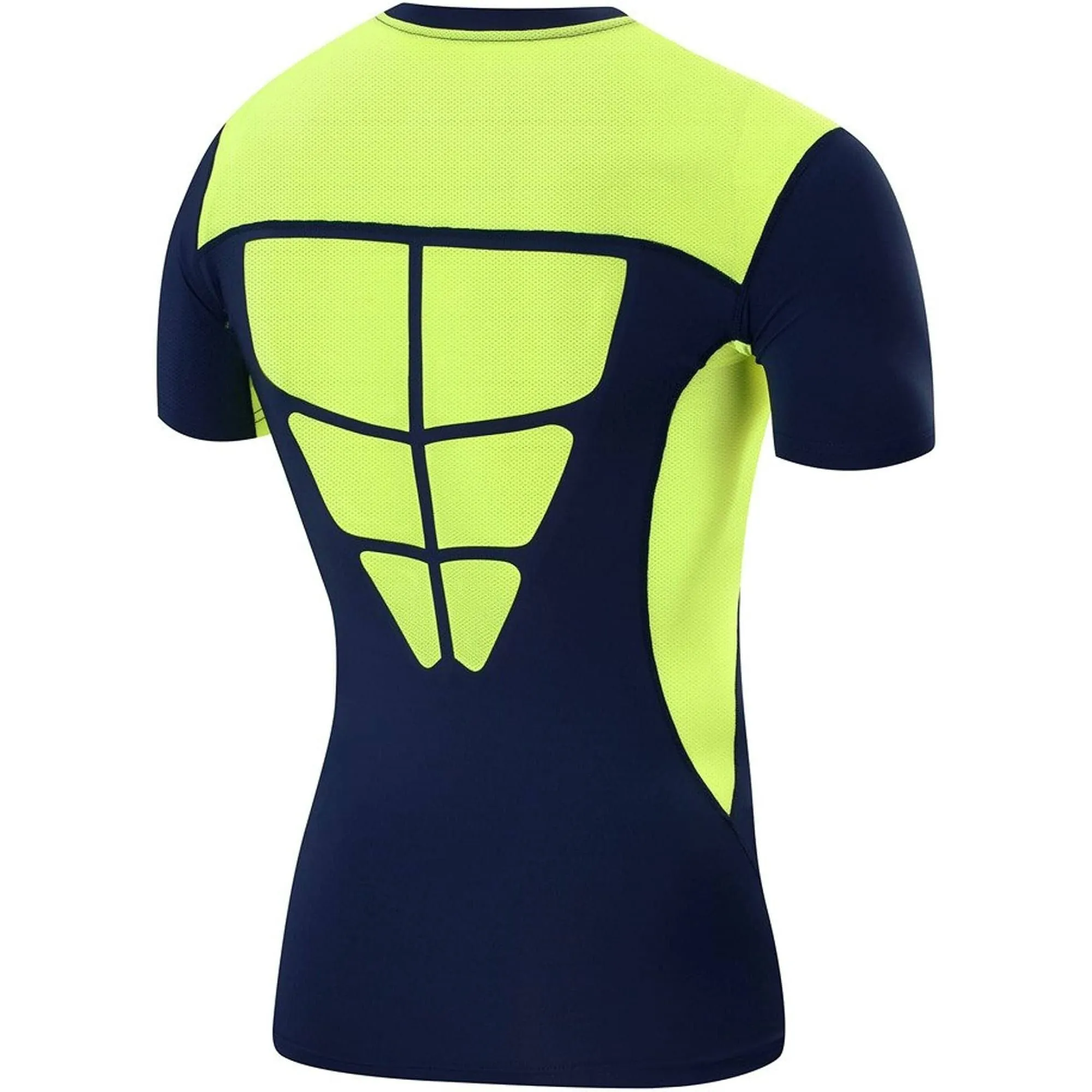 TCA FX Laser Mens Short Sleeve Compression Top - Navy