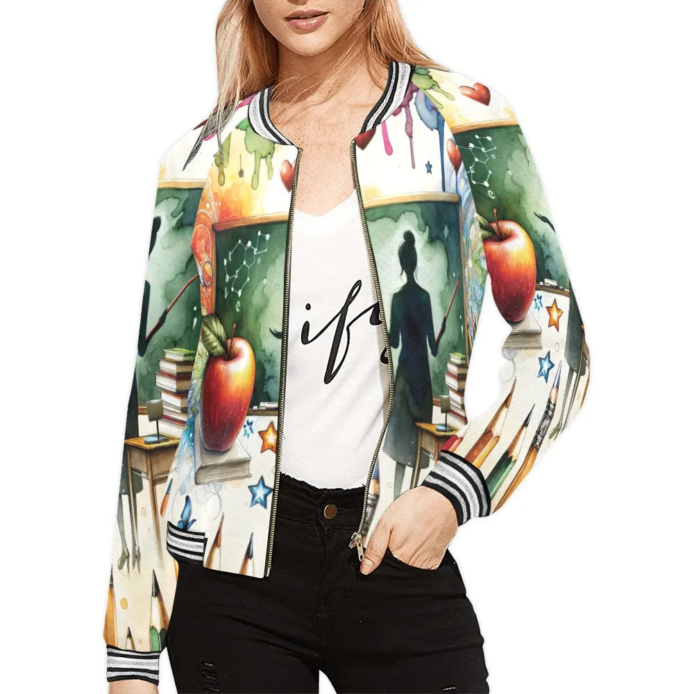 Teacher awd1161 Bomber Jacket for Women