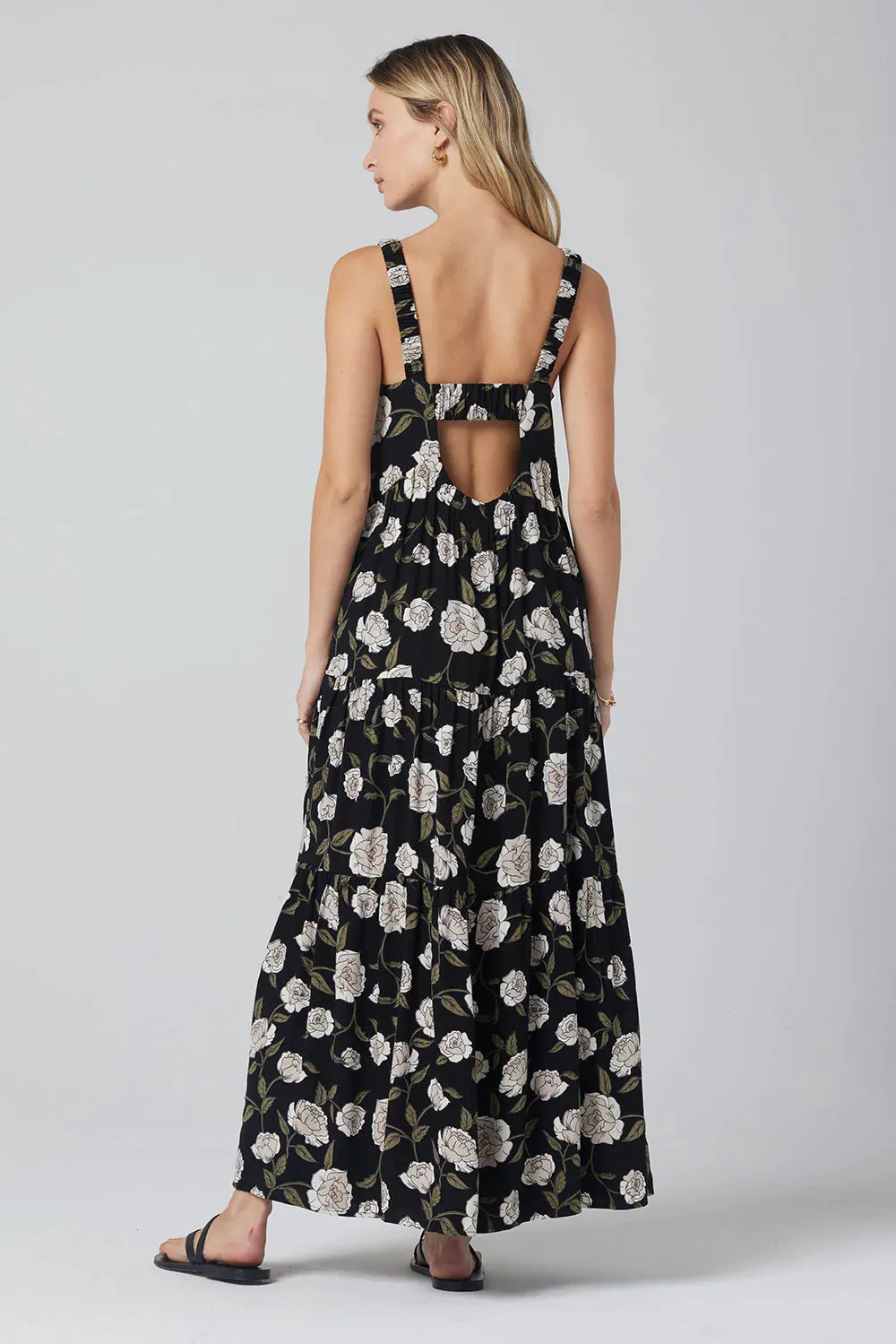 The Libbie Maxi Dress by Saltwater Luxe - Black Floral