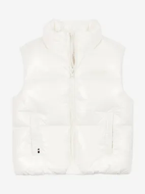 Tommy Hilfiger Girls New York Glossy Puffer Gilet in White