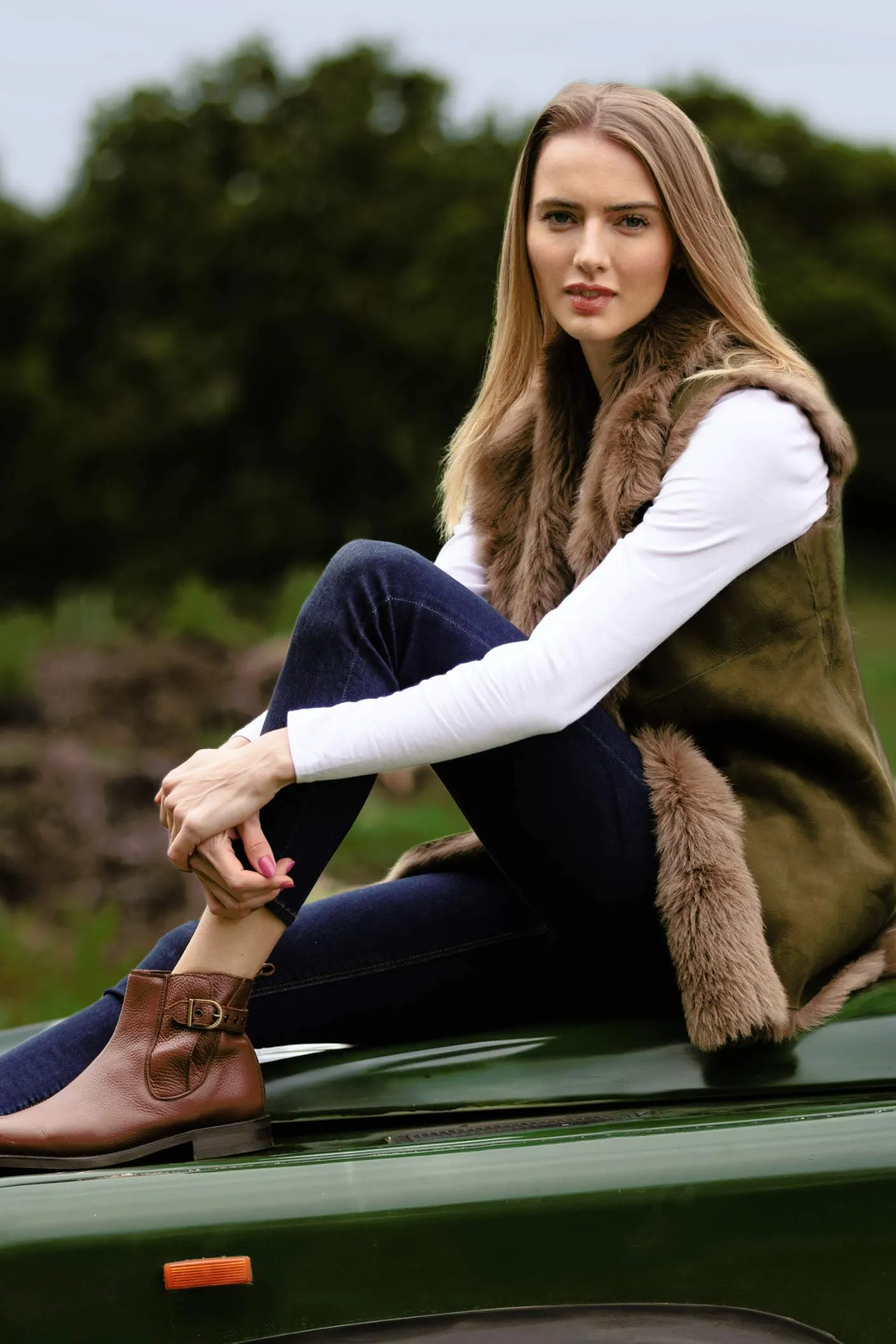 Toscana Long Sheepskin Gilet