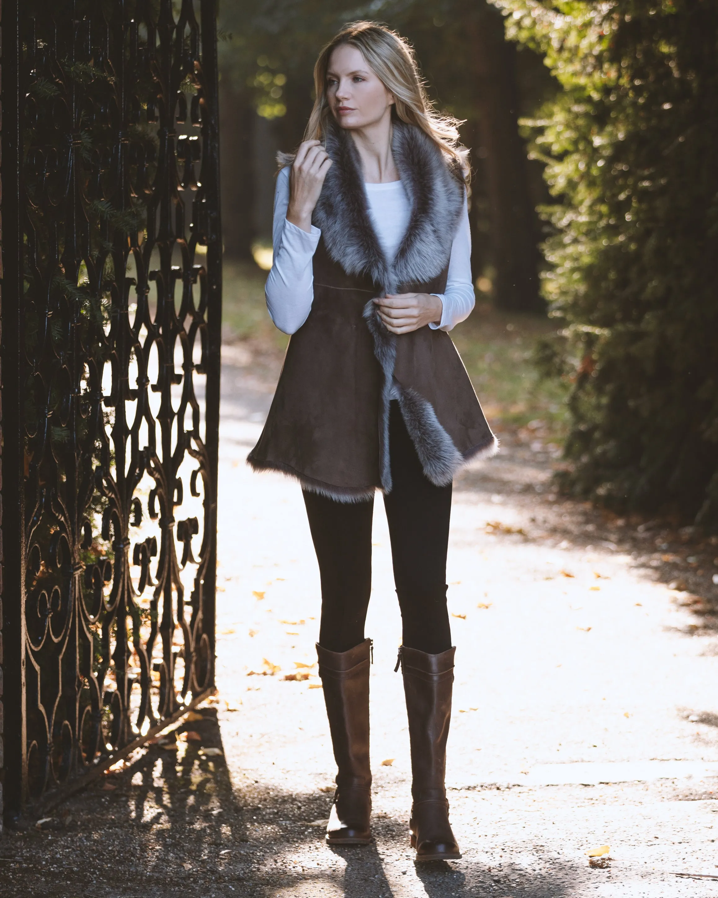 Toscana Long Sheepskin Gilet