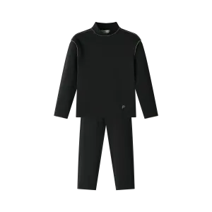 TURTLENECK BOYS 2 PC SET-BLACK