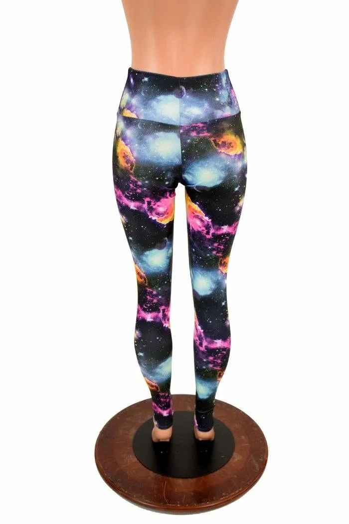 UV Glow Galaxy High Waist Leggings