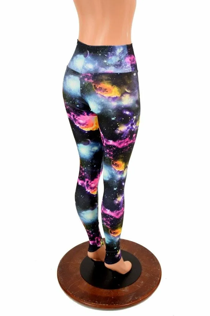 UV Glow Galaxy High Waist Leggings