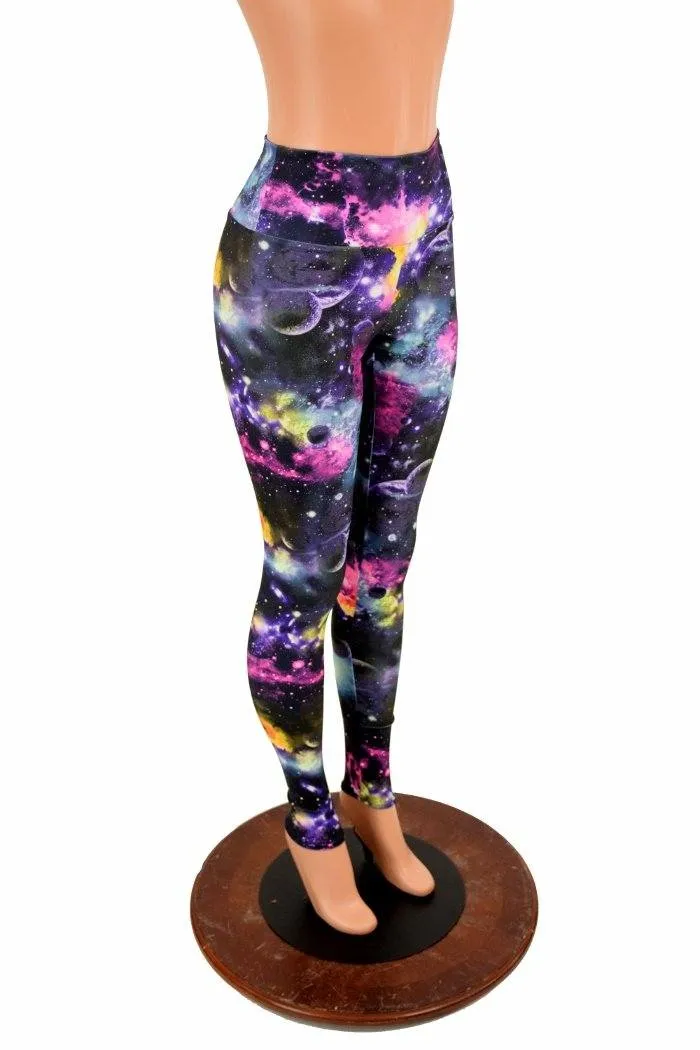 UV Glow Galaxy High Waist Leggings