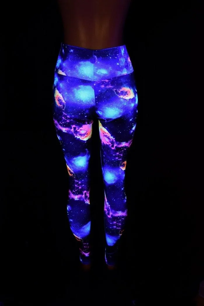 UV Glow Galaxy High Waist Leggings