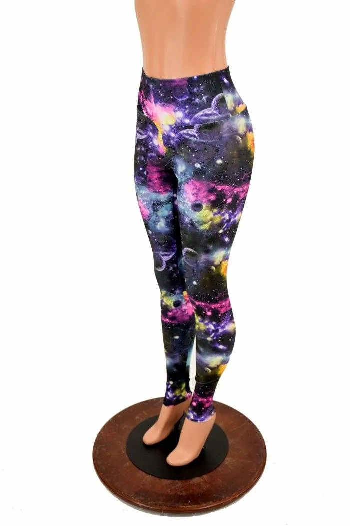 UV Glow Galaxy High Waist Leggings