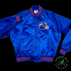 Vintage 1980's New York Giants Chalk Line Satin Bomber Jacket Size: L