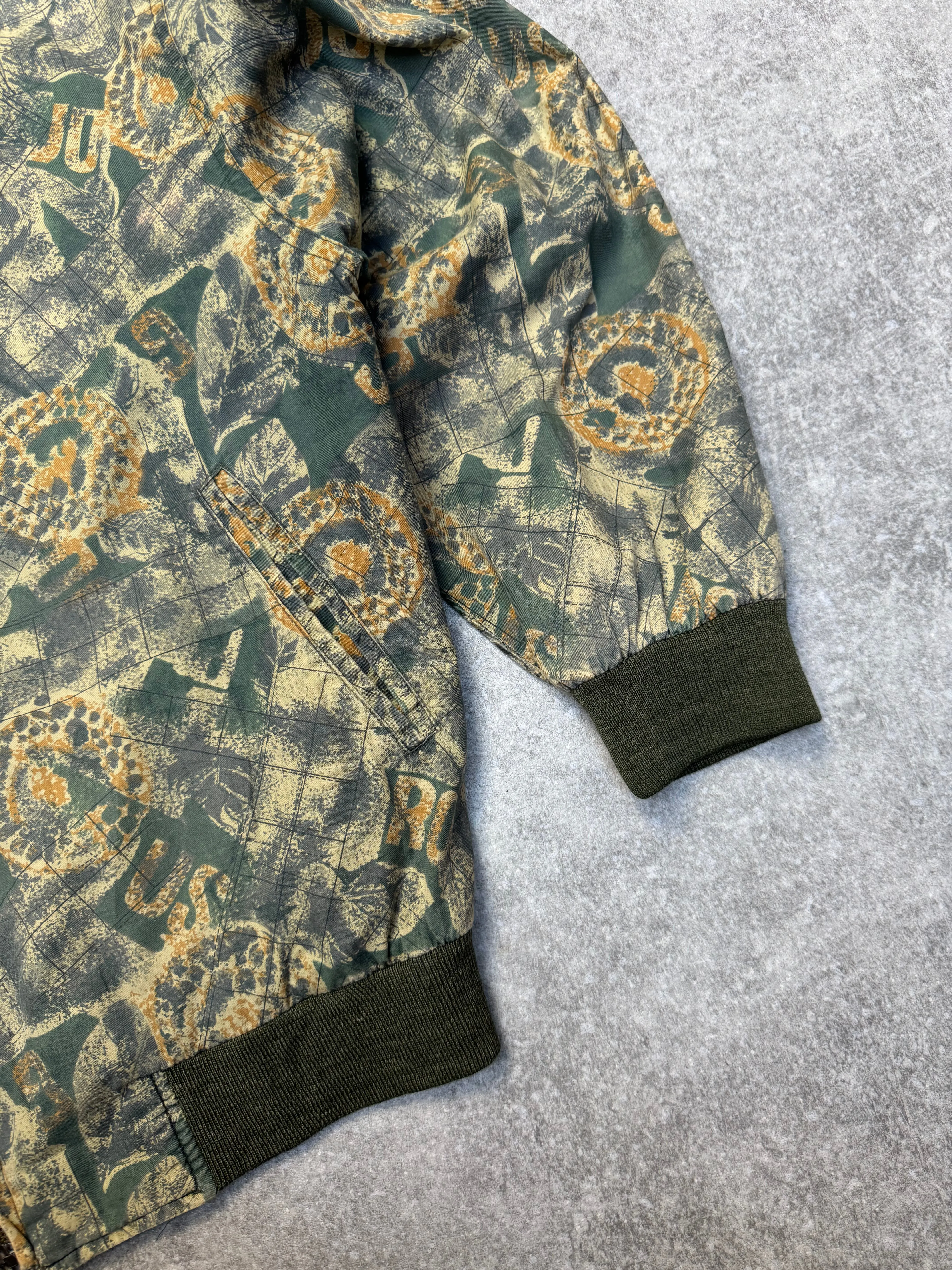 Vintage Yves Saint Laurent Abstract Print Bomber Jacket