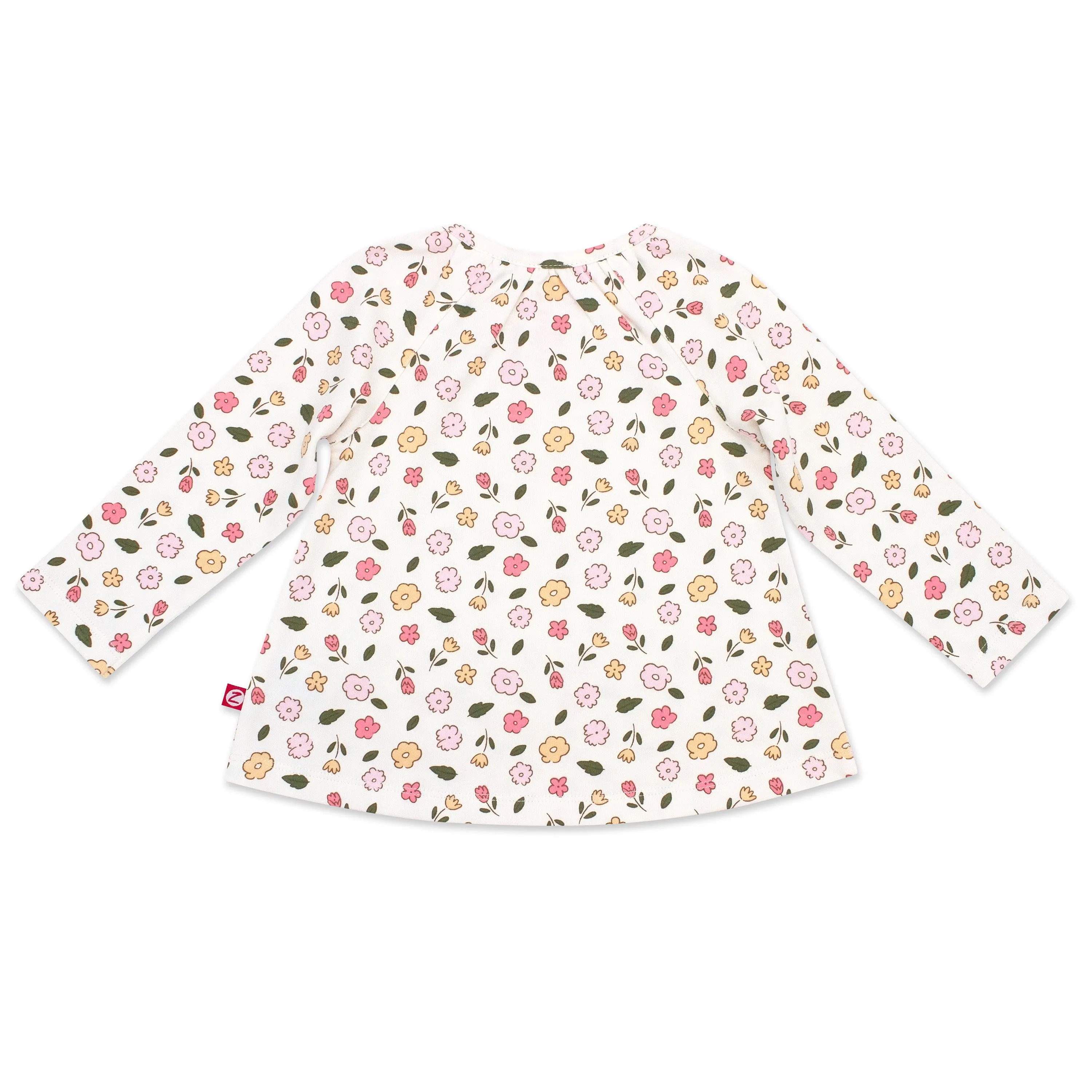 Wildflowers Organic Cotton Long Sleeve Peasant Top