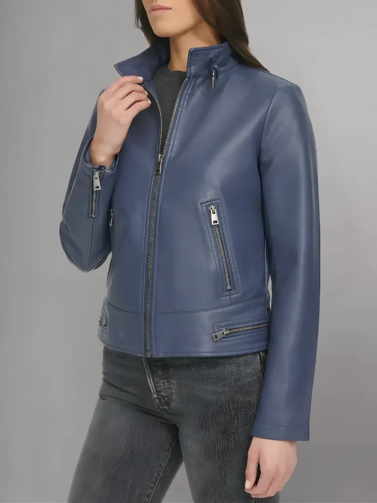 Womens Black leather Jacket