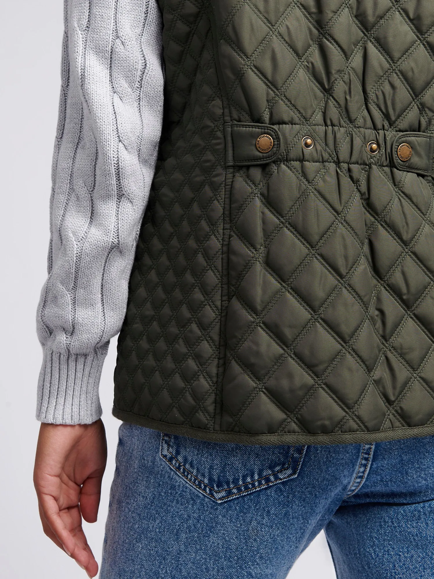 Womens Hacking Quilted Gilet in Chimera