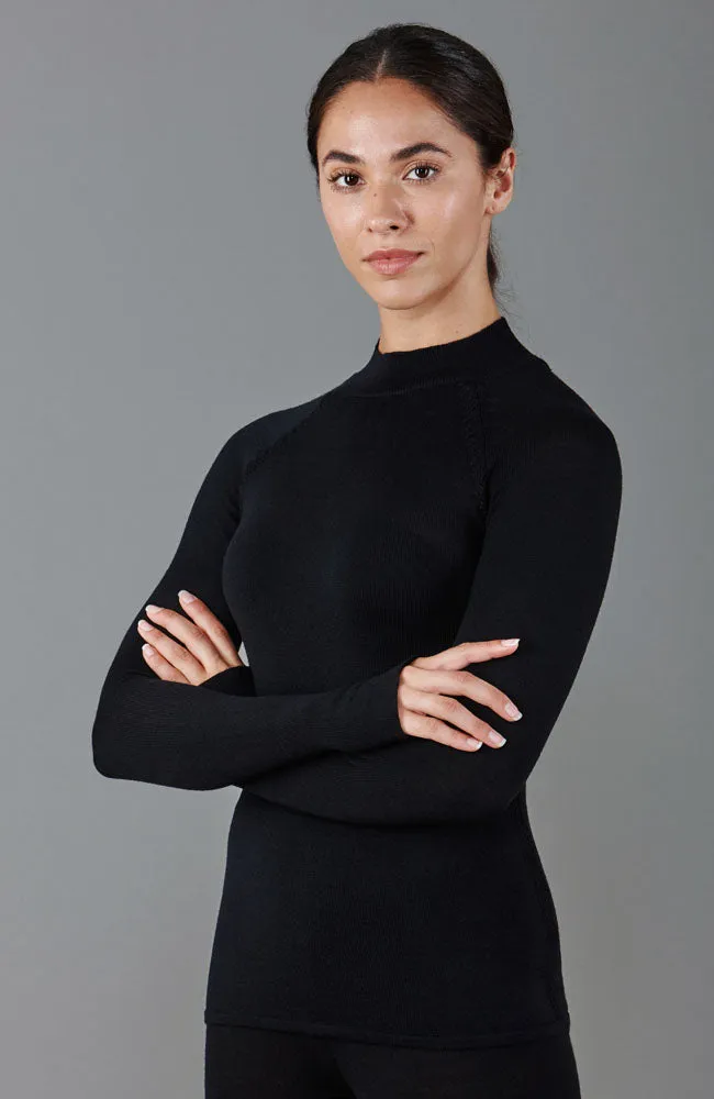 Womens Heavyweight Merino Activewear High Neck Top