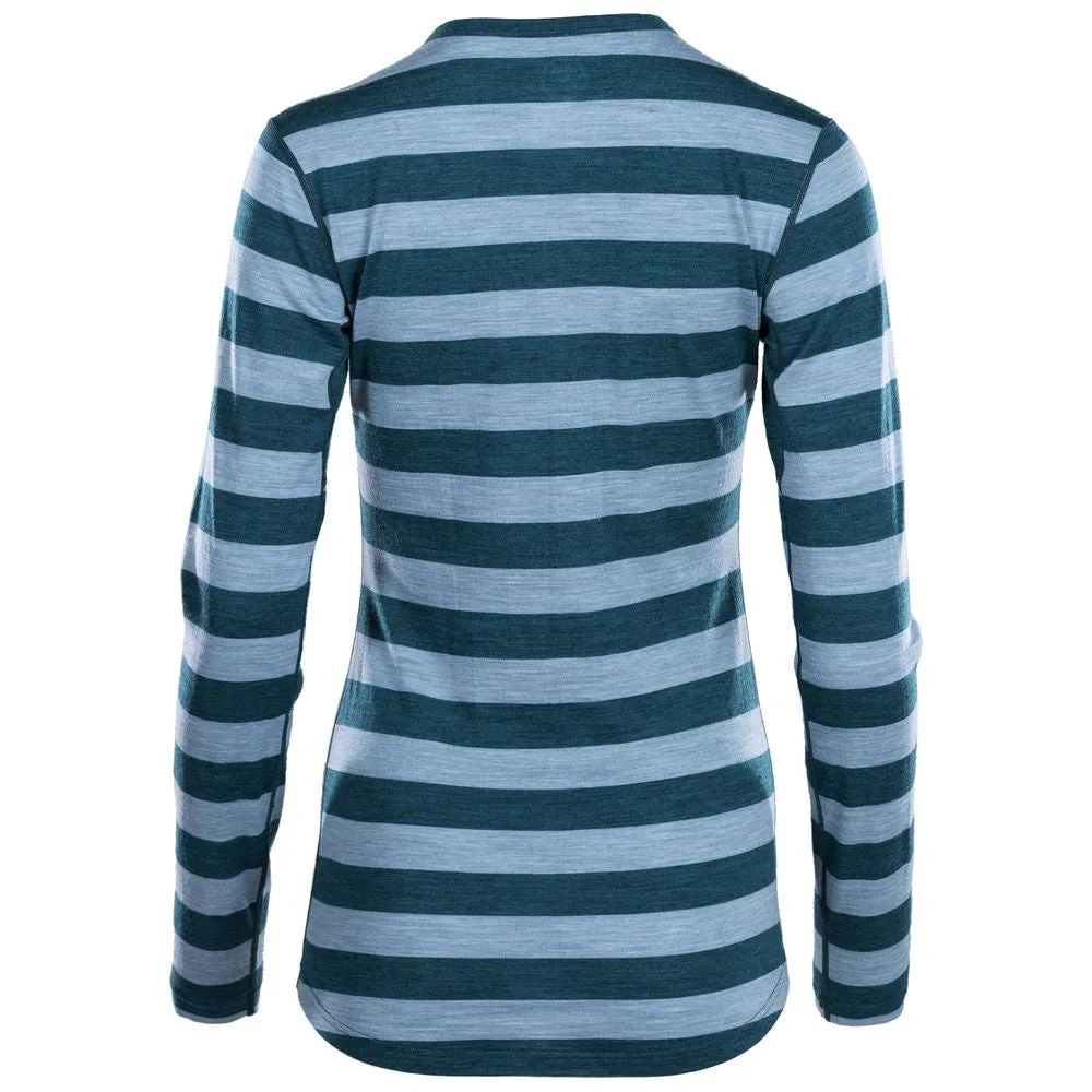 Womens Merino 180 Long Sleeve Crew (Petrol/Sky)