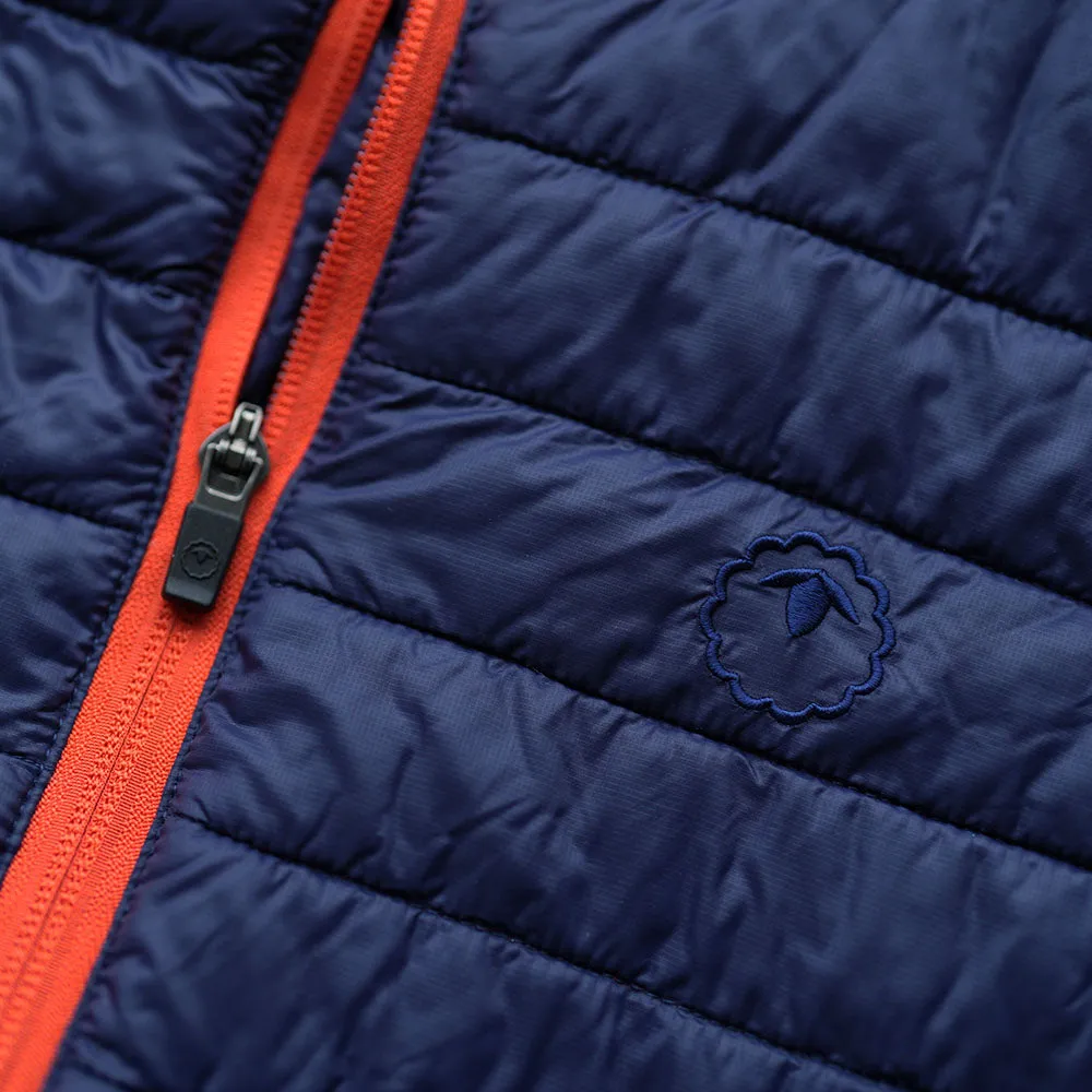 Womens Merino Wool Insulated Gilet (Navy/Orange)