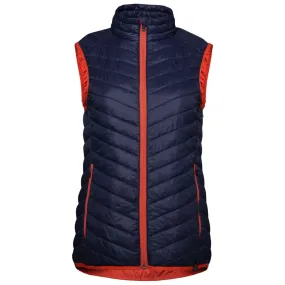 Womens Merino Wool Insulated Gilet (Navy/Orange)