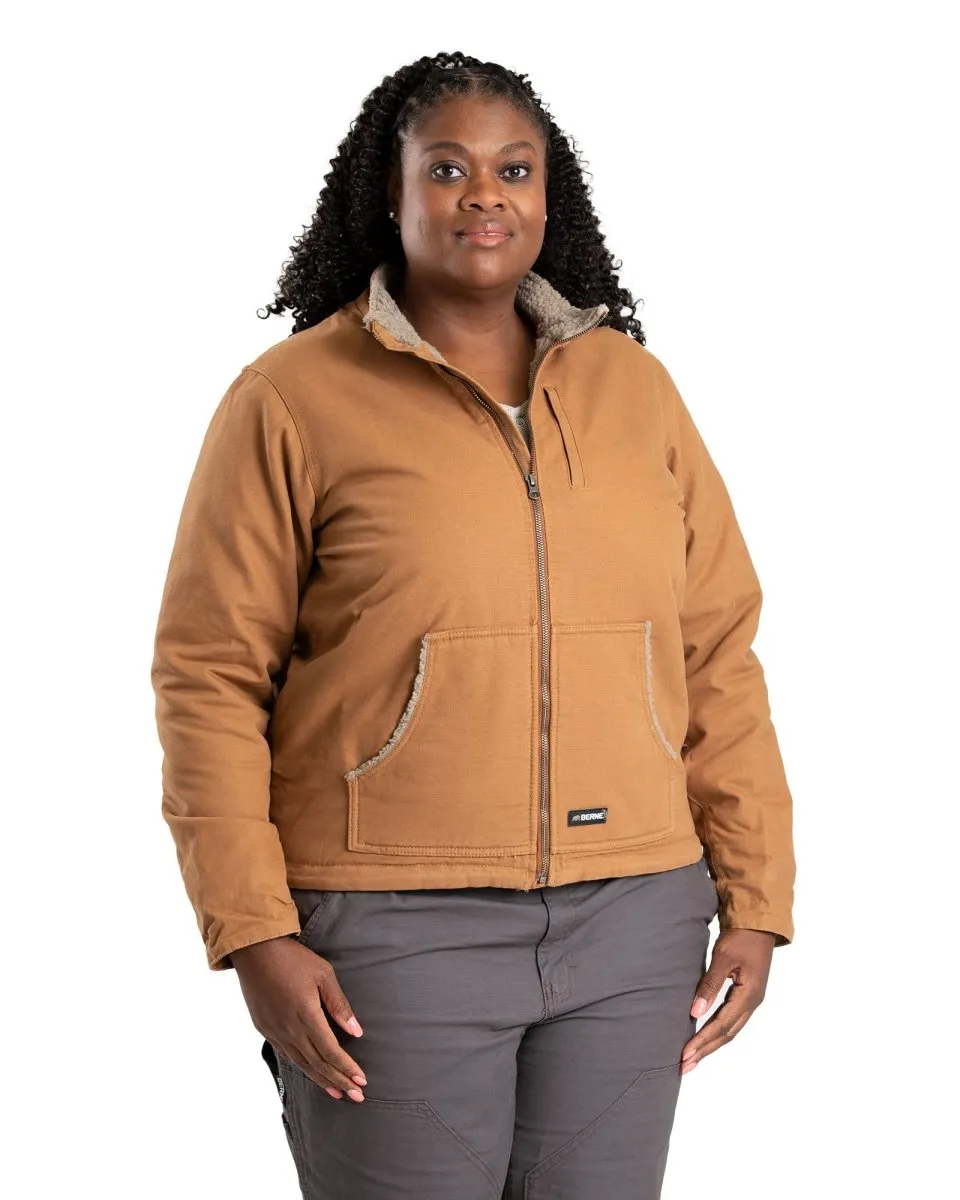 Women's Sherpa-Lined Softstone Duck Jacket