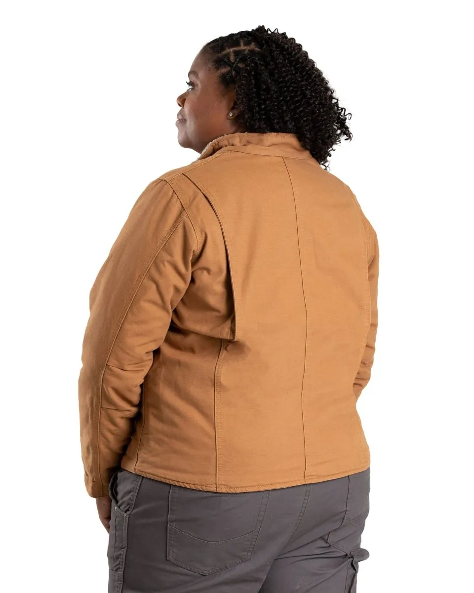 Women's Sherpa-Lined Softstone Duck Jacket