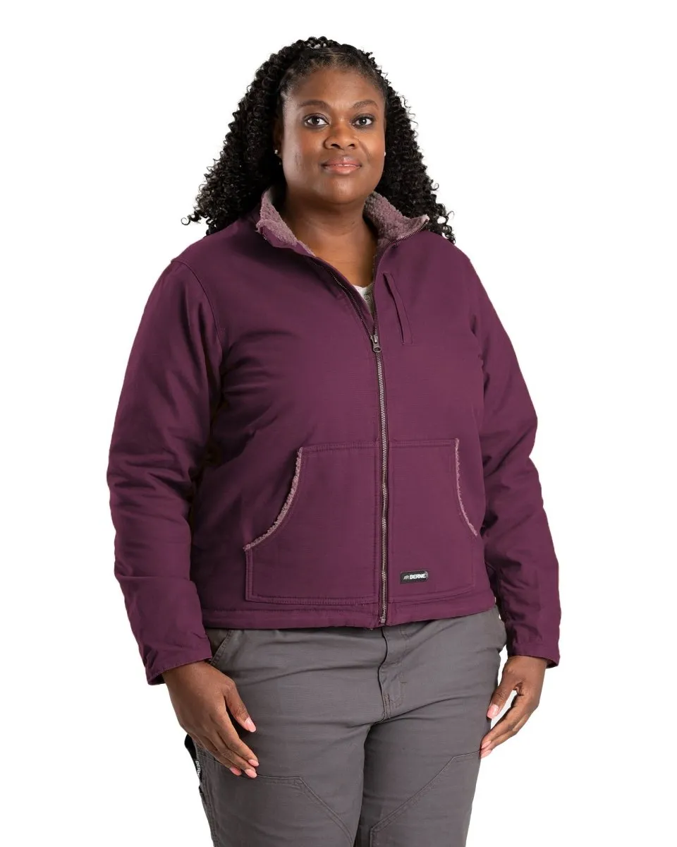 Women's Sherpa-Lined Softstone Duck Jacket