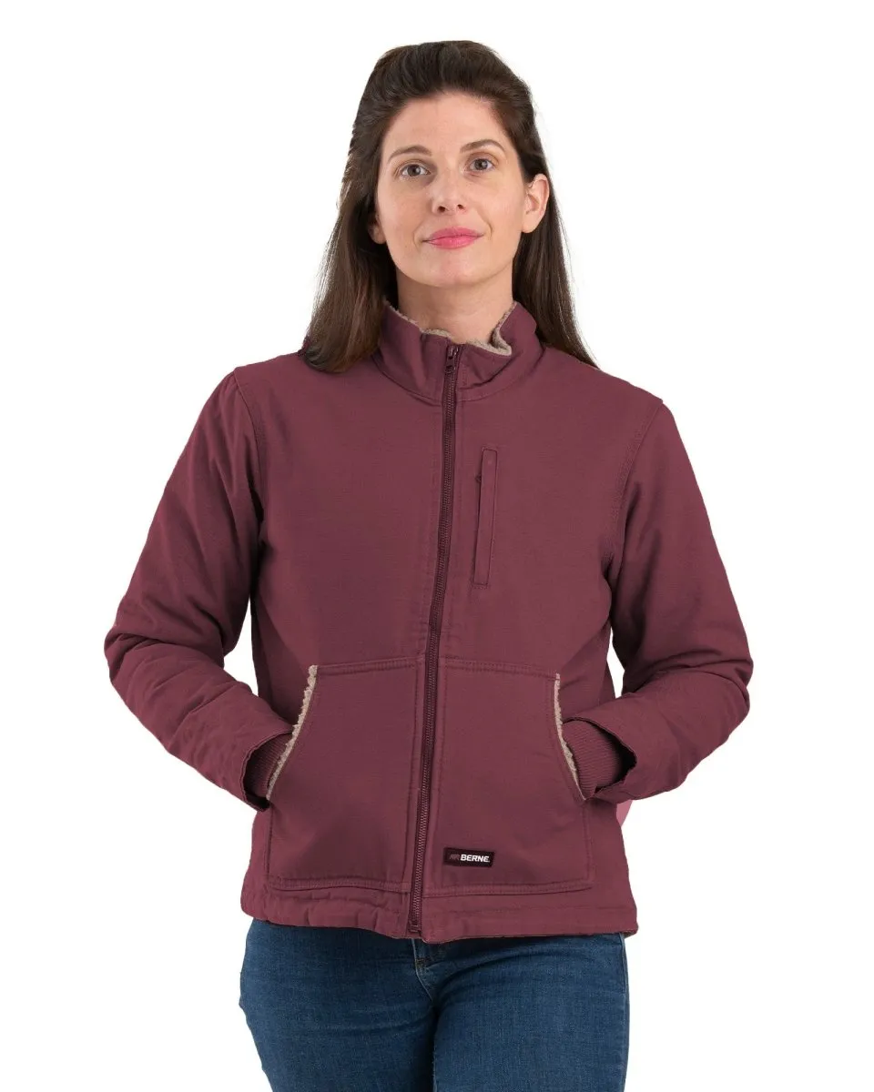 Women's Sherpa-Lined Softstone Duck Jacket