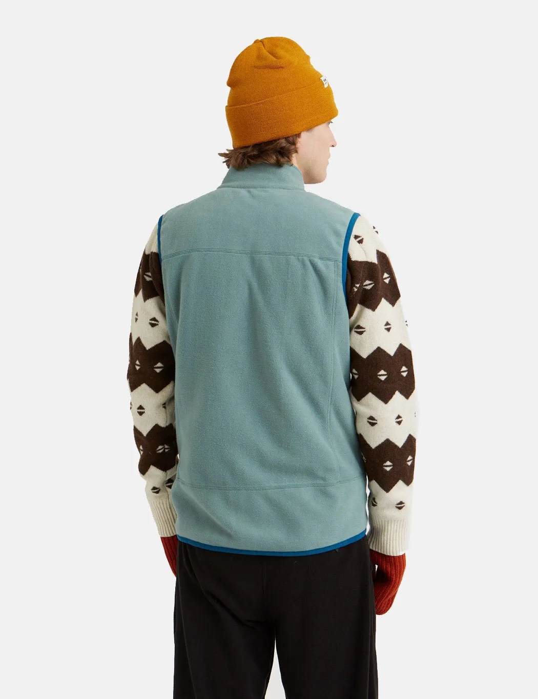 Wood Wood Olaf Fleece Vest - Turquoise