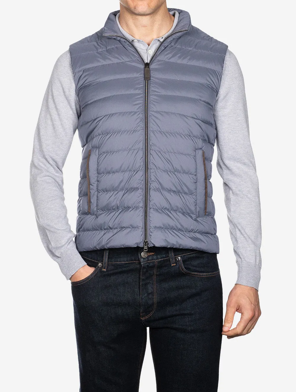 Woven Gilet Powder Blue