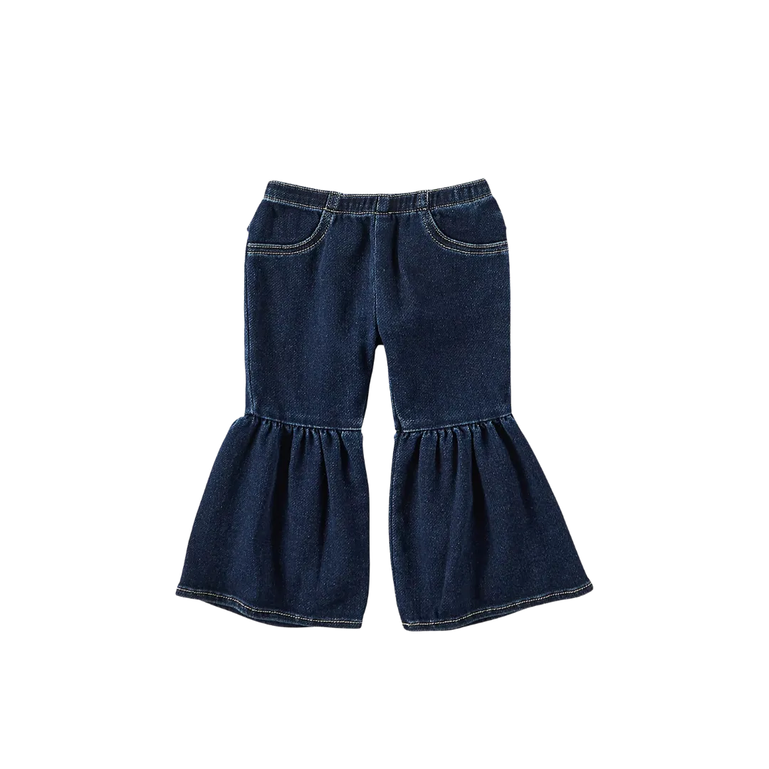 Wrangler Kid's Baby Girl Ruffle Leg Flare Lacey Jean