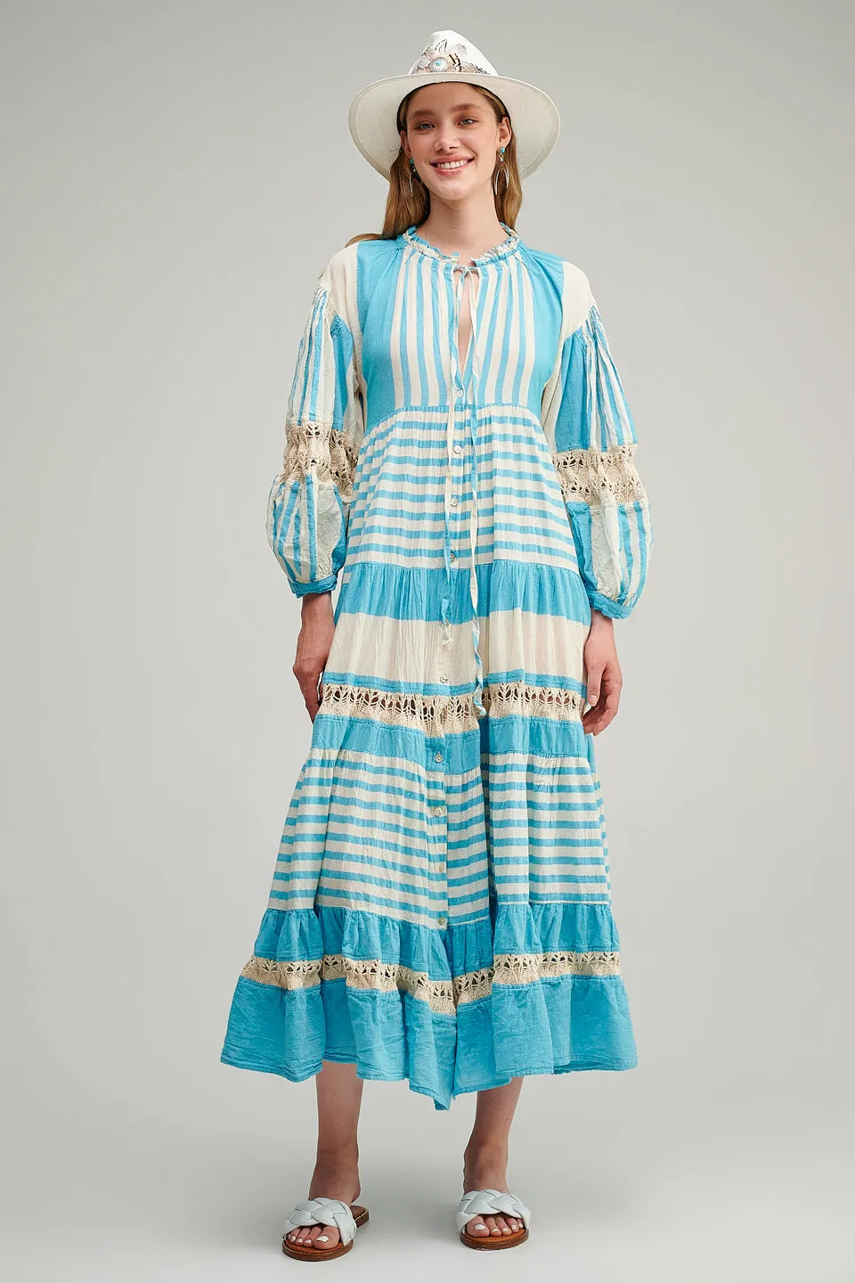 Zakar Maxi Dress in Turquoise